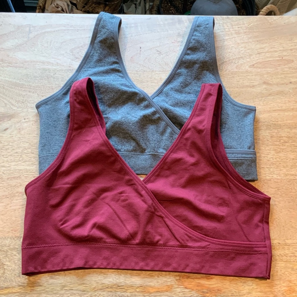 Auden Gray and Red Sports Bras